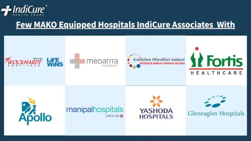 Top-tier Indian hospitals equipped with MAKO robotic technology for international patients seeking high-quality orthopedic care through IndiCure